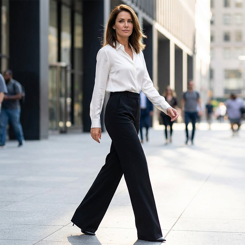 Aurora - Pantalón de traje para mujer de cintura alta