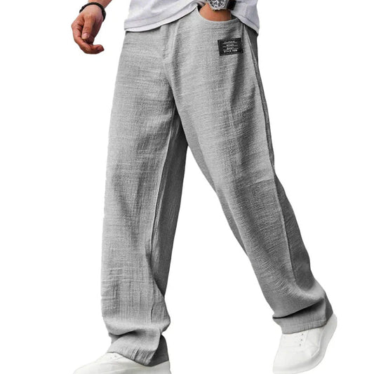 Sunset - Pantalón de algodón-lino para hombres