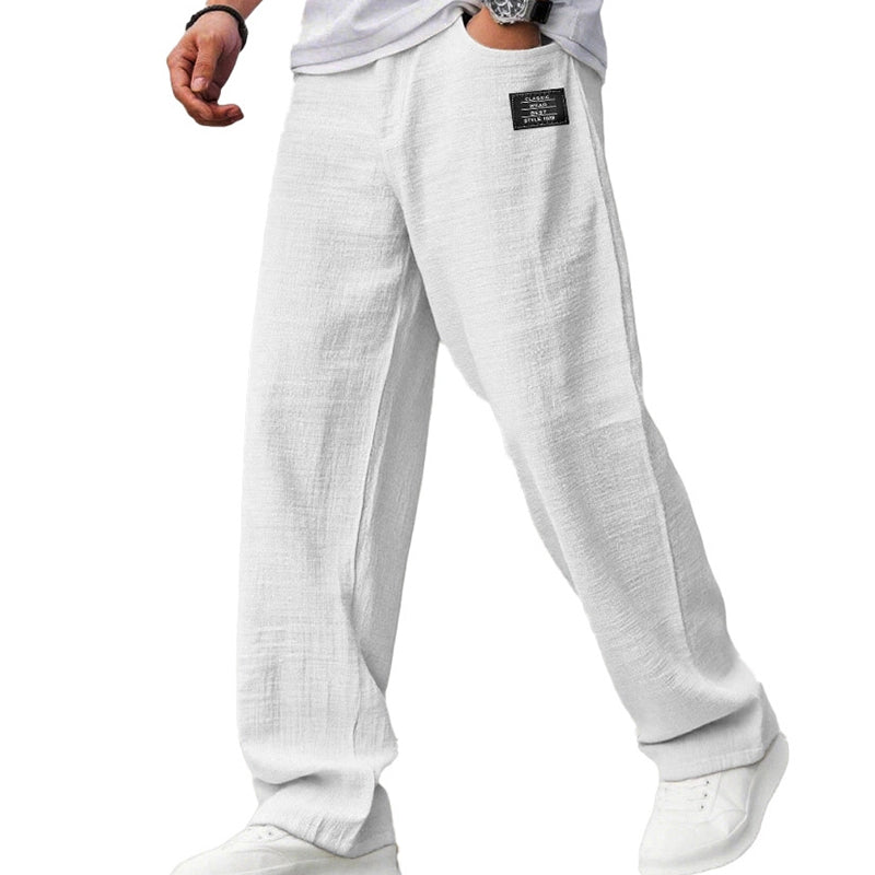 Sunset - Pantalón de algodón-lino para hombres